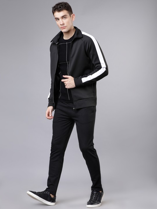HIGHLANDER Men Black Solid Slim-Fit Track Pants