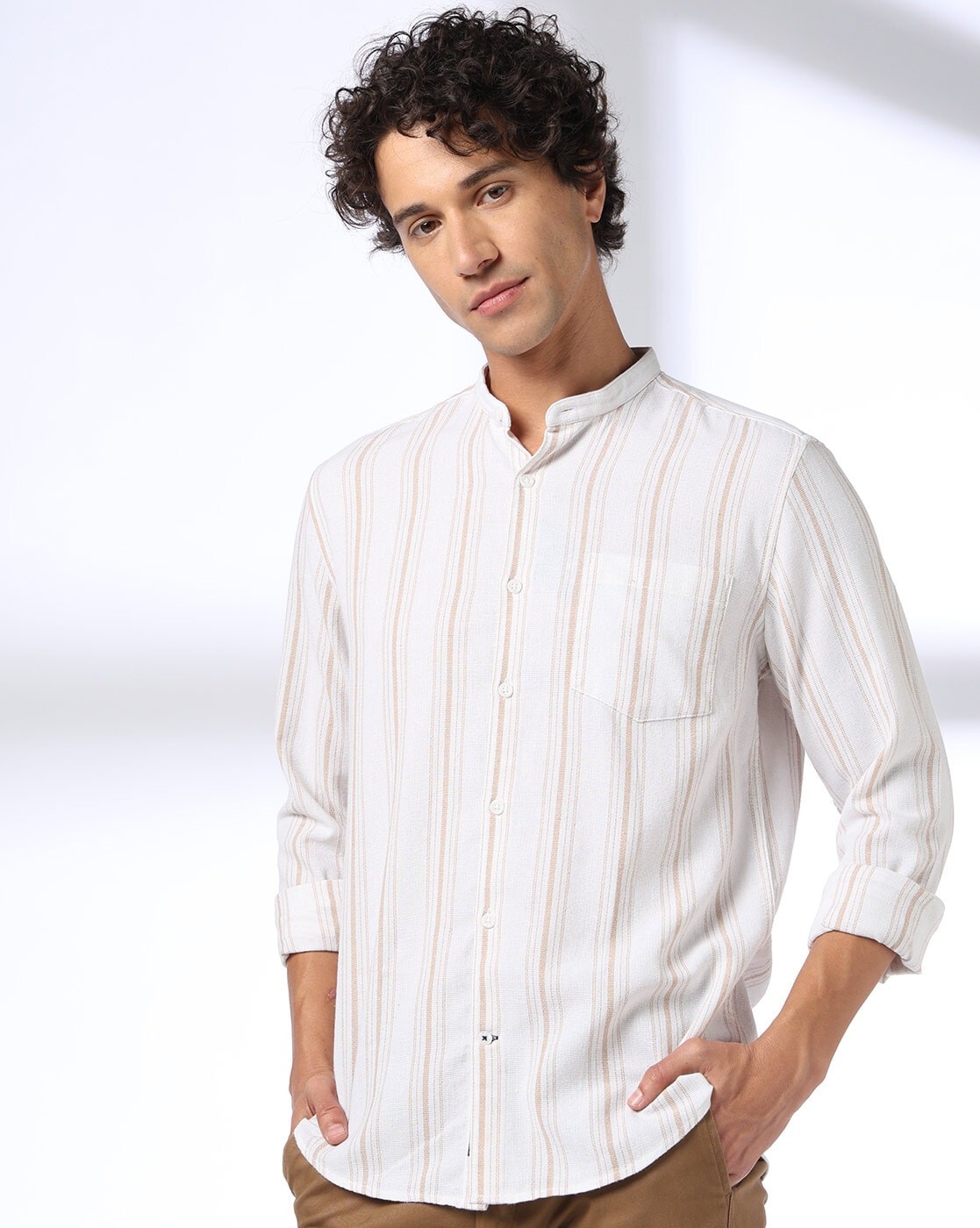 Men Striped Slim Fit Shirt