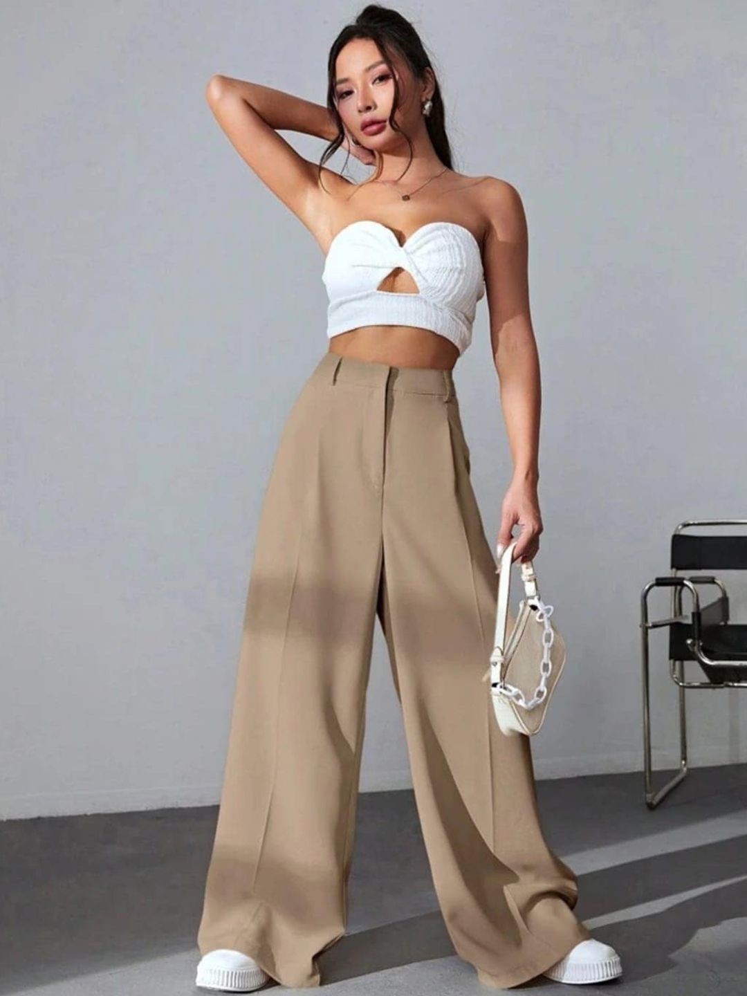 BROADSTAR Women Pleated Korean Pants