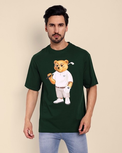 TOM HIDDLE Loose Fit Graphic Crew- Neck T-shirt